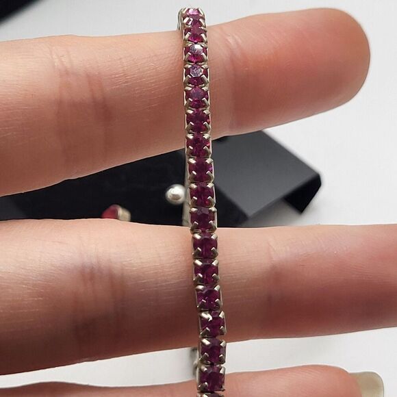 Pink Demi Parure Bracelet and Earrings Two Stud Earrings - Picture 4 of 5